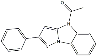 4-Acetyl-2-phenyl-4H-pyrazolo[1,5-a]benzimidazole Struktur