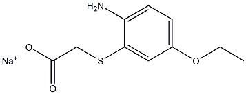 (2-Amino-5-ethoxyphenylthio)acetic acid sodium salt Structure