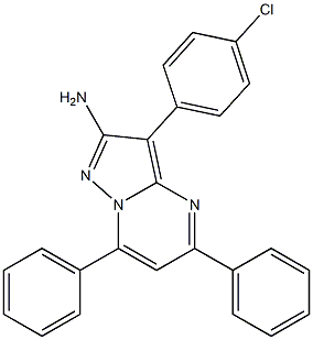 2-Amino-3-(4-chlorophenyl)-5,7-diphenylpyrazolo[1,5-a]pyrimidine