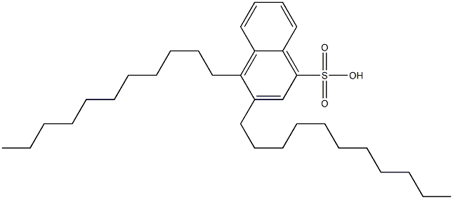 3,4-ジウンデシル-1-ナフタレンスルホン酸 化学構造式