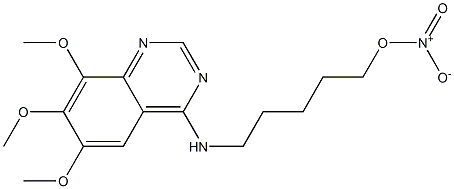 5-[(6,7,8-Trimethoxyquinazolin-4-yl)amino]-1-pentanol nitrate Structure