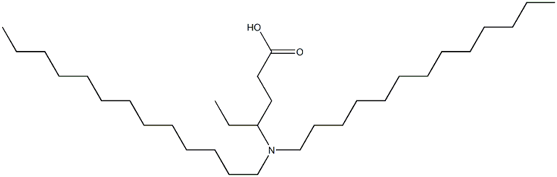 4-(ジトリデシルアミノ)ヘキサン酸 化学構造式