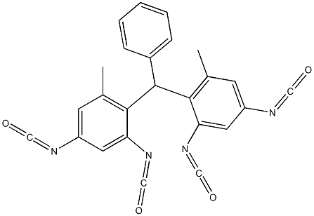 Bis(2,4-diisocyanato-6-methylphenyl)phenylmethane,,结构式