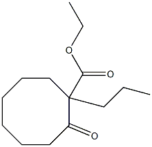 2-Oxo-1-propylcyclooctanecarboxylic acid ethyl ester Struktur