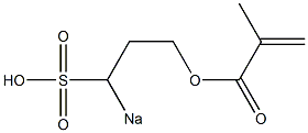 3-(メタクリロイルオキシ)プロパン-1-スルホン酸ナトリウム 化学構造式