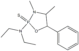 2-(Diethylamino)-3,4-dimethyl-5-phenyl-2,3,4,5-tetrahydro-1,3,2-oxazaphosphole 2-thione,,结构式
