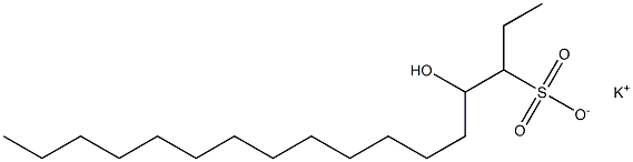 4-Hydroxyheptadecane-3-sulfonic acid potassium salt Structure