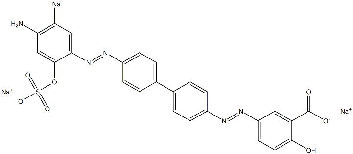 5-[[4'-[(4-Amino-2-hydroxy-5-sodiosulfophenyl)azo]-1,1'-biphenyl-4-yl]azo]-2-hydroxybenzoic acid sodium salt,,结构式