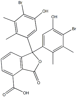 1,1-Bis(4-bromo-5-hydroxy-2,3-dimethylphenyl)-1,3-dihydro-3-oxoisobenzofuran-4-carboxylic acid Struktur