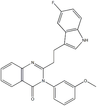 2-[2-(5-Fluoro-1H-indol-3-yl)ethyl]-3-(3-methoxyphenyl)quinazolin-4(3H)-one Structure