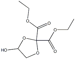 5-Hydroxy-1,3-dioxolane-2,2-dicarboxylic acid diethyl ester,,结构式