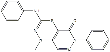 3-(Phenylamino)-1-methyl-6-phenyl-1H-pyridazino[4,5-e][1,3,4]thiadiazin-5(6H)-one Structure