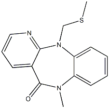 6,11-Dihydro-6-methyl-11-methylthiomethyl-5H-pyrido[2,3-b][1,5]benzodiazepin-5-one Structure