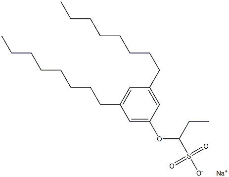 1-(3,5-Dioctylphenoxy)propane-1-sulfonic acid sodium salt 结构式