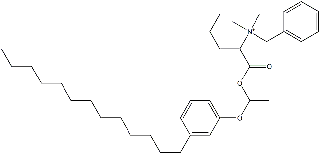 N,N-Dimethyl-N-benzyl-N-[1-[[1-(3-tridecylphenyloxy)ethyl]oxycarbonyl]butyl]aminium Structure