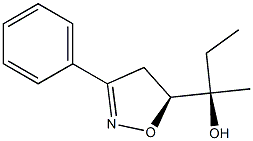 (5S)-3-フェニル-5-[(1R)-1-ヒドロキシ-1-メチルプロピル]-2-イソオキサゾリン 化学構造式