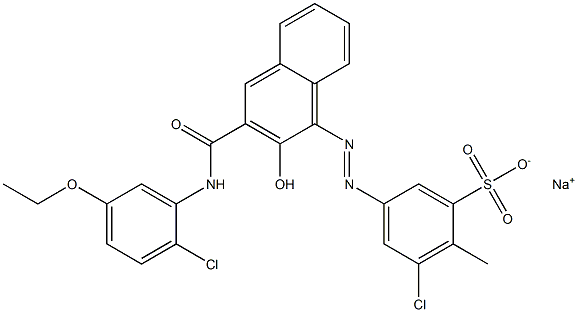 3-Chloro-2-methyl-5-[[3-[[(2-chloro-5-ethoxyphenyl)amino]carbonyl]-2-hydroxy-1-naphtyl]azo]benzenesulfonic acid sodium salt
