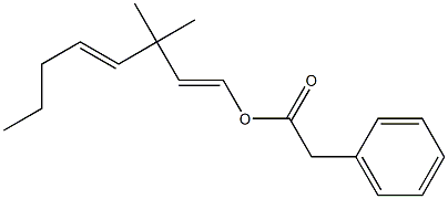 Phenylacetic acid 3,3-dimethyl-1,4-octadienyl ester Struktur
