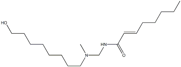 N-[[N-(8-Hydroxyoctyl)-N-methylamino]methyl]-2-octenamide Structure