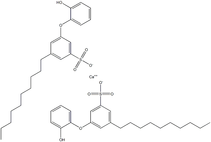 Bis(2'-hydroxy-5-decyl[oxybisbenzene]-3-sulfonic acid)calcium salt,,结构式