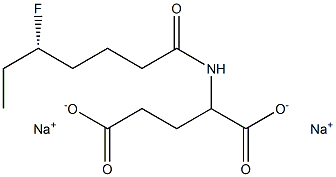 (S)-2-(5-Fluoroheptanoylamino)glutaric acid disodium salt Struktur