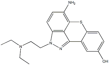 5-Amino-2-[2-(diethylamino)ethyl]-2H-[1]benzothiopyrano[4,3,2-cd]indazol-9-ol 结构式