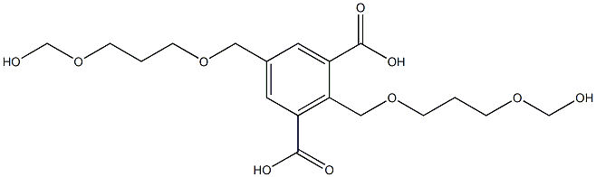 2,5-Bis(7-hydroxy-2,6-dioxaheptan-1-yl)isophthalic acid Struktur
