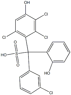 (3-Chlorophenyl)(2,3,6-trichloro-4-hydroxyphenyl)(2-hydroxyphenyl)methanesulfonic acid