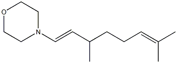 (1E)-1-Morpholino-3,7-dimethyl-1,6-octadiene Struktur