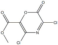 3,5-Dichloro-2-oxo-2H-1,4-oxazine-6-carboxylic acid methyl ester,,结构式