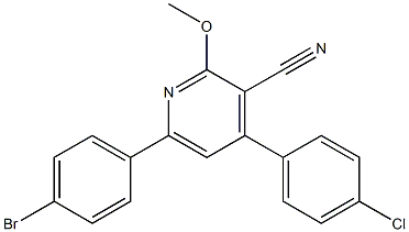 4-(4-Chlorophenyl)-6-(4-bromophenyl)-2-methoxypyridine-3-carbonitrile