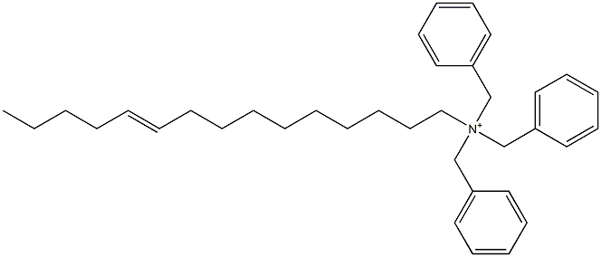 (10-ペンタデセニル)トリベンジルアミニウム 化学構造式