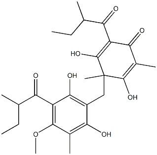 2,4-Dihydroxy-1,3-dimethyl-5-(2-methylbutanoyl)-3-[[2,6-dihydroxy-3-methyl-4-methoxy-5-(2-methylbutanoyl)phenyl]methyl]-1,4-cyclohexadien-6-one
