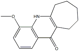 5,6,7,8,9,10-ヘキサヒドロ-4-メトキシ-11H-シクロヘプタ[b]キノリン-11-オン 化学構造式