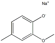 Sodium 2-methoxy-4-methylphenolate,,结构式