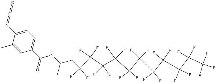 4-Isocyanato-3-methyl-N-[2-(tricosafluoroundecyl)-1-methylethyl]benzamide,,结构式