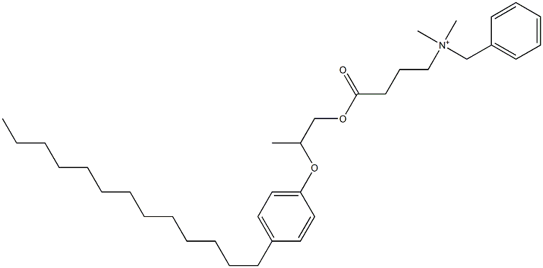 N,N-Dimethyl-N-benzyl-N-[3-[[2-(4-tridecylphenyloxy)propyl]oxycarbonyl]propyl]aminium Structure