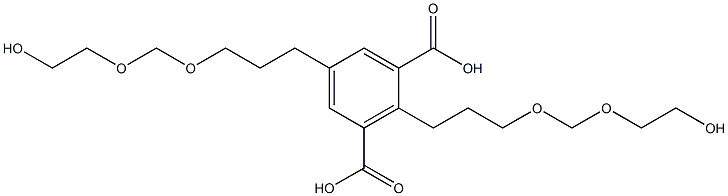 2,5-Bis(8-hydroxy-4,6-dioxaoctan-1-yl)isophthalic acid Struktur
