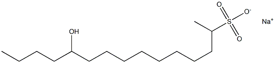 11-Hydroxypentadecane-2-sulfonic acid sodium salt,,结构式