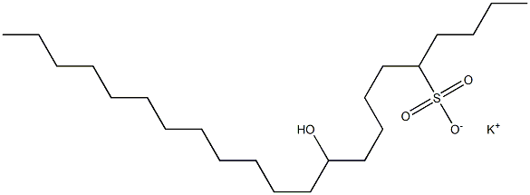 10-Hydroxydocosane-5-sulfonic acid potassium salt Struktur