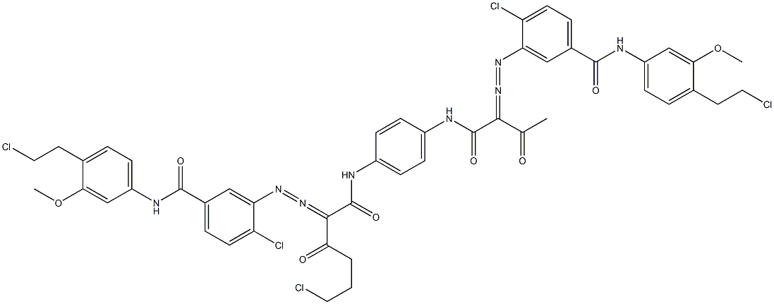 3,3'-[2-(2-Chloroethyl)-1,4-phenylenebis[iminocarbonyl(acetylmethylene)azo]]bis[N-[4-(2-chloroethyl)-3-methoxyphenyl]-4-chlorobenzamide]