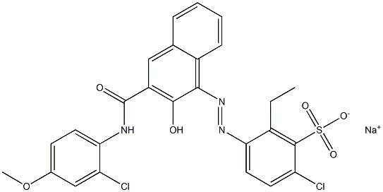  2-Chloro-6-ethyl-5-[[3-[[(2-chloro-4-methoxyphenyl)amino]carbonyl]-2-hydroxy-1-naphtyl]azo]benzenesulfonic acid sodium salt