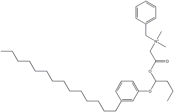 N,N-Dimethyl-N-benzyl-N-[[[1-(3-tetradecylphenyloxy)butyl]oxycarbonyl]methyl]aminium 结构式