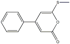 4-Phenyl-6-(methylthio)-2-pyrone Structure