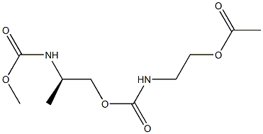 (+)-[(R)-2-[[(2-Acetyloxyethyl)carbamoyl]oxy]-1-methylethyl]carbamic acid methyl ester Structure