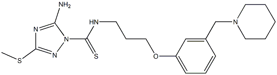 5-Amino-3-(methylthio)-N-[3-[3-(piperidinomethyl)phenoxy]propyl]-1H-1,2,4-triazole-1-carbothioamide