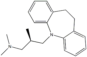 5-[(R)-2-Methyl-3-(dimethylamino)propyl]-10,11-dihydro-5H-dibenz[b,f]azepine 结构式