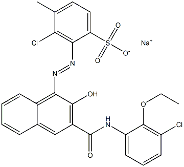 3-Chloro-4-methyl-2-[[3-[[(3-chloro-2-ethoxyphenyl)amino]carbonyl]-2-hydroxy-1-naphtyl]azo]benzenesulfonic acid sodium salt