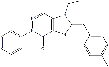 2-(p-Tolylimino)-3-ethyl-2,3-dihydro-6-phenylthiazolo[4,5-d]pyridazin-7(6H)-one