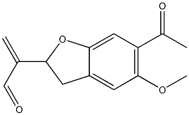 2-(1-Formylethenyl)-5-methoxy-6-acetyl-2,3-dihydrobenzofuran Struktur